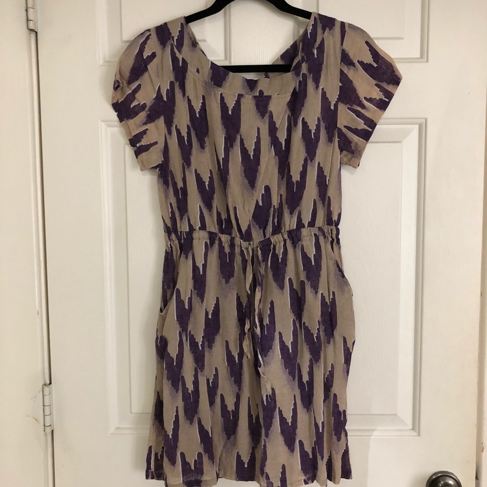Anthropologie linen/rayon dress